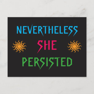 虹の太陽にもかかわらず、彼女ははがきを続けた ポストカード