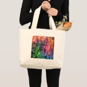 虹の奇妙な抽象芸術芸術の終わり ラージトートバッグ (正面(商品))