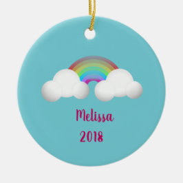 虹の女の子のオーナメントに セラミックオーナメント