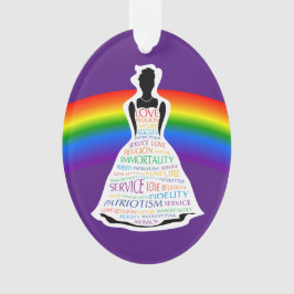 虹の女の子のクリスマスオーナメント、フリーメーソンのギフト オーナメント