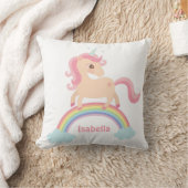 虹の女の子部屋の装飾の枕のかわいいユニコーン クッション (ブランケット)