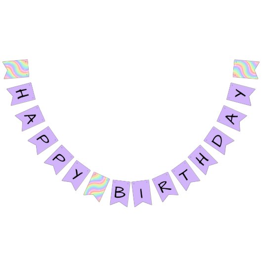 虹の女の子4歳の誕生日おめでとう 誕生日おめでとう バンティングフラッグ (全)
