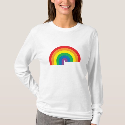 虹の女性長袖 Tシャツ (正面)