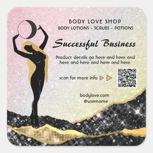 *~*虹の女神の意思魔法AP24 グラデーション スクエアシール (正面)