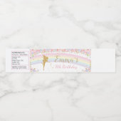 虹の妖精の誕生日パーティーの好意ラッパー ペットボトルラベル (シングルラベル)