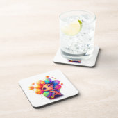 虹の妖精コースター – かわいいやる気を起こさせるアート コースター (右側)