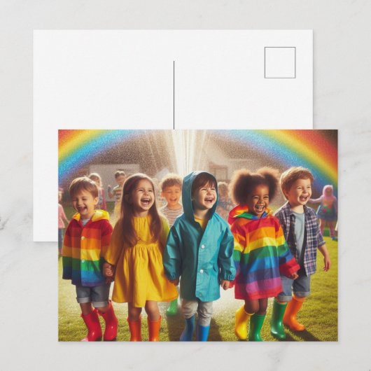 虹の子ども ポストカード (正面/裏面)