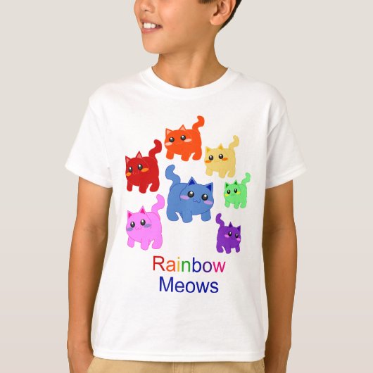 虹の子ネコ! Tシャツ (正面)