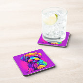 虹の子犬のアートワーク コースター (右側)