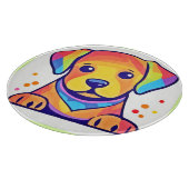 虹の子犬の愛 カッティングボード (角)