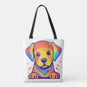 虹の子犬の愛 トートバッグ (裏面)