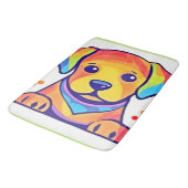 虹の子犬の愛 バスマット (アングル)