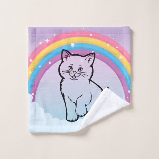 虹の子猫 ウォッシュタオル (ウォッシュタオル)