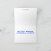 虹の孔雀のバースデー・カード カード (内部)