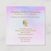 *~*虹の宇宙線木の月の金ゴールド スクエア名刺 (裏面)