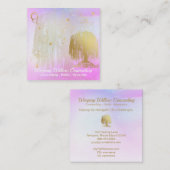 *~*虹の宇宙線木の月の金ゴールド スクエア名刺 (正面/裏面)