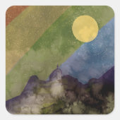 虹の宇宙 スクエアシール (正面)