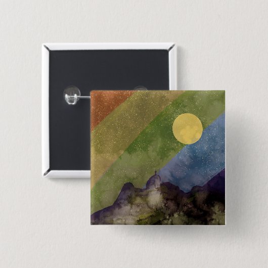 虹の宇宙 缶バッジ (正面&裏面)