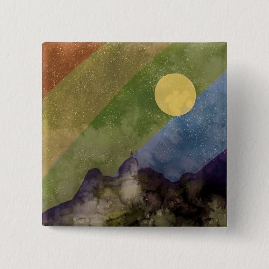 虹の宇宙 缶バッジ (正面)