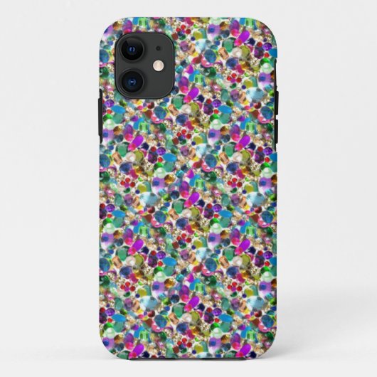 虹の宝石のラインストーンの写実的できらきら光るなiPhoneの場合 Case-Mate iPhoneケース (裏面)