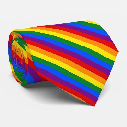 虹の対角線のストライプのタイ ネクタイ (ロール)