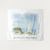 *~* 虹の山頂の低木 ツリー AR11 タペストリー (正面(横))