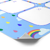 虹の嵐の赤ちゃんシャワーは期日を推測 ポスター (角)