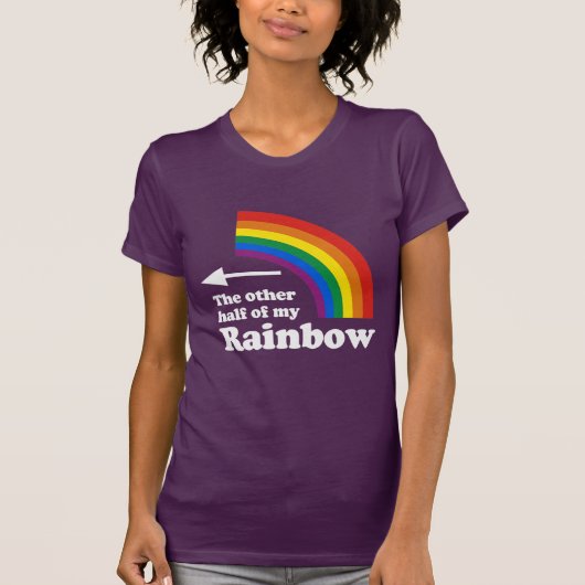 虹の左半分 - white.png tシャツ (正面)