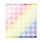 虹の市松模様に ノートパッド (正面)