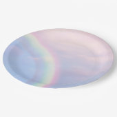 虹の希望 – パステル、 ペーパープレート (アングル)