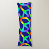 虹の平和のサイン ボディピロー (正面縦)