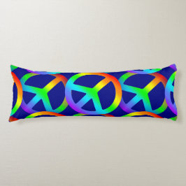 虹の平和のサイン ボディピロー