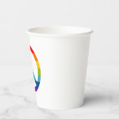 虹の平和のサイン 紙コップ (裏面)