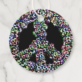 虹の平和のシンボル新年 フェイバータグ