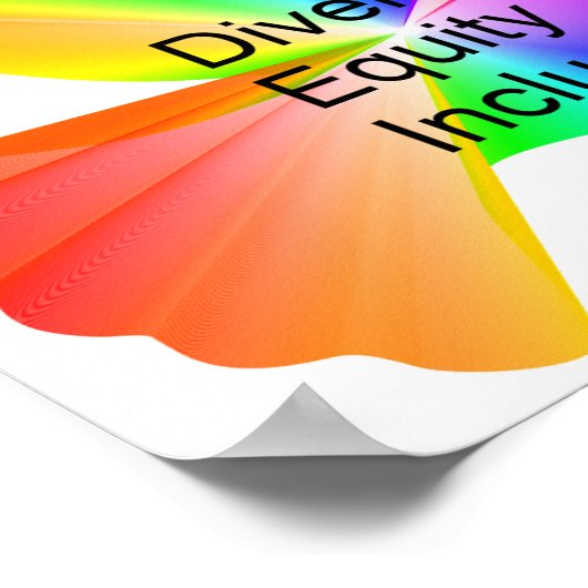 虹の平和の鳩とダイバーシティエクイティ包含 ポスター (角)