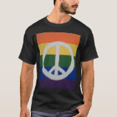 虹の平和サインシャツ Tシャツ (正面)