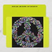 虹の平和シンボル新年フラット シーズンカード (正面/裏面)