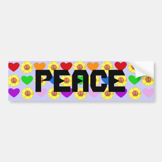 虹の平和バンパーステッカー バンパーステッカー (正面)