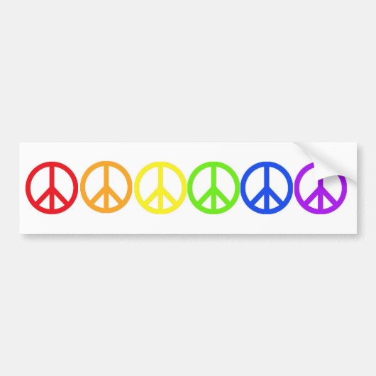 虹の平和 バンパーステッカー (正面)