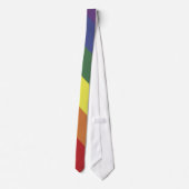 虹の平等のプライド色のストライプのタイ ネクタイ (裏面)
