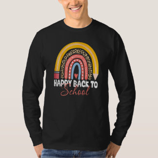 虹の幸せな学校初日の先生 Tシャツ
