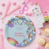 虹の幸せな日の誕生日パーティー ペーパープレート (パーティー)