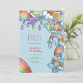 虹の幸せな日の誕生日パーティー 招待状 (スタンド正面)
