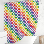 虹の幾何学模様 シャワーカーテン