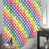 虹の幾何学模様 シャワーカーテン