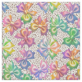 虹の弓と水玉模様 ファブリック (クローズアップ)