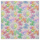 虹の弓と水玉模様 ファブリック (見本)