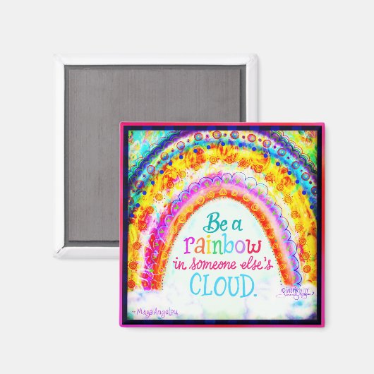 虹の引用文の優しさ マグネット (正面/裏面)