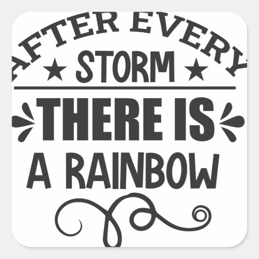 虹の引用文 スクエアシール (正面)
