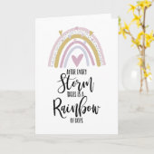 虹の強い死別の流産の損失 カード (黄色い花)